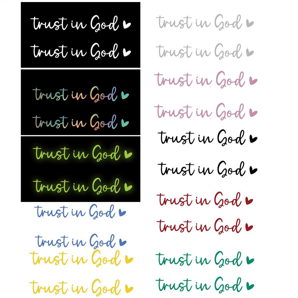 Rear View Glass Sticker 2 Pieces Trust In God Vehicles Window Decals Car Stickers Car Stickers And Decals for Family Friends Mom