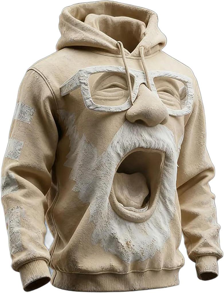 Men's Casual Hooded Sweatshirt - 2024 Autumn/Winter Christmas Collection