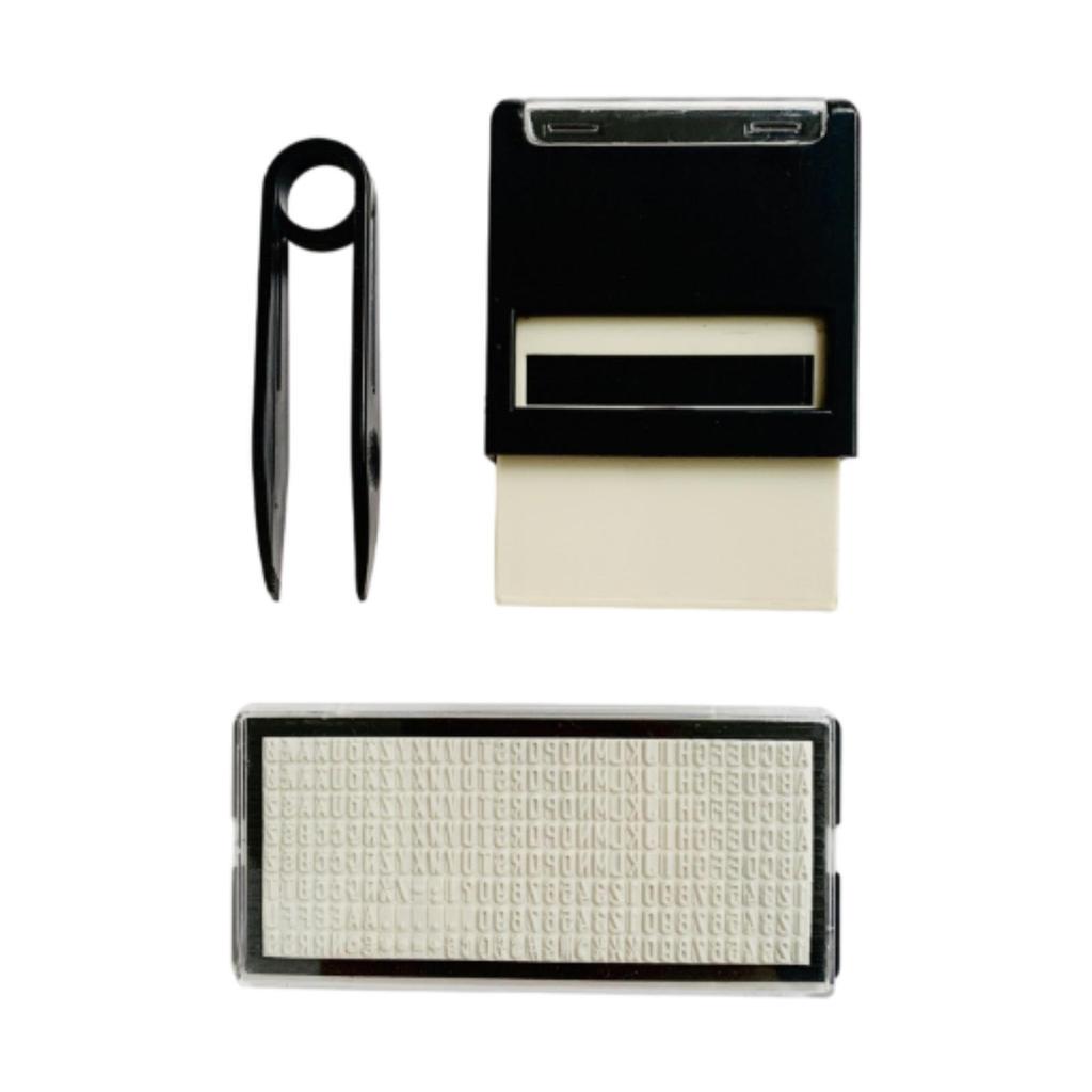 Self Inking Stamp Set Stationary Alphabet Number Removable Professional Portable Mini Printing Stamp DIY Stamp Kit for Office