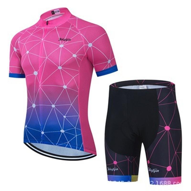 Men Women Cycling Jersey Shorts Set Quick Dry Breathable Mountain Bike Outfit Season