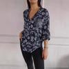 2025 Spring Loose Casual Long Sleeve Shirt with Printed Sequin Pocket