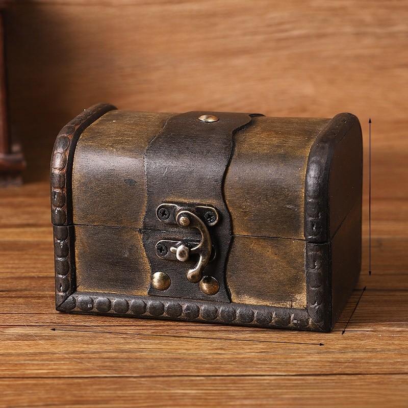 Storage Wooden Classic Box With Lid For Desk And Home Decoration Organization