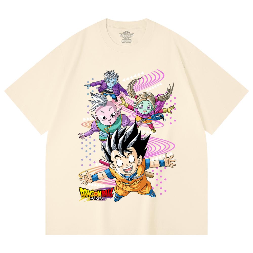 230 Gsm 100% Cotton Dragon Ball V33 Daima Print Unisex Heavy Cotton T Shirt
