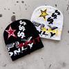 1pc Unisex Jacquard beanie Hat with Star Print,Casual and Versatile,Warm for Autumn and Winter Outdoor Streetwear Hip-hop Style
