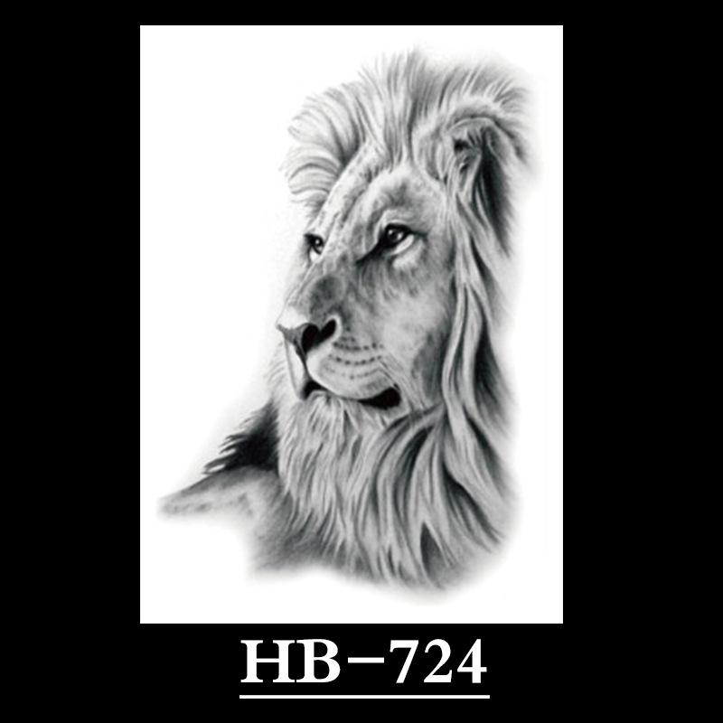 Animal Tattoo Sticker, Liger Tattoo Sticker, Half Arm Waterproof Tattoo Sticker, Large Picture Temporary Sticker Tattoo