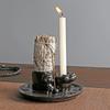 Nordic White Ceramic Incense Candle Holder - Minimalist Sage Dish for Atmosphere Decor.