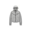 Spor Giyim Kadın Tech Fleece Windrunner Tam Fermuarlı Kapüşonlu Sweatshirt Asya Beden S Koyu Gri Melanj / Siyah (üniseks) Ceketler CW4299 063