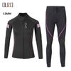 1.5mm Two-Piece Wetsuit for Men & Women: Long Sleeve & Pants, Cold & Sun Protection, Surfing Suit