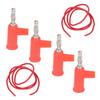 10 Set Banana Plug Test   Kit 4mm Banana Plug 1mm² Test  S Set for Electrical Testing Red