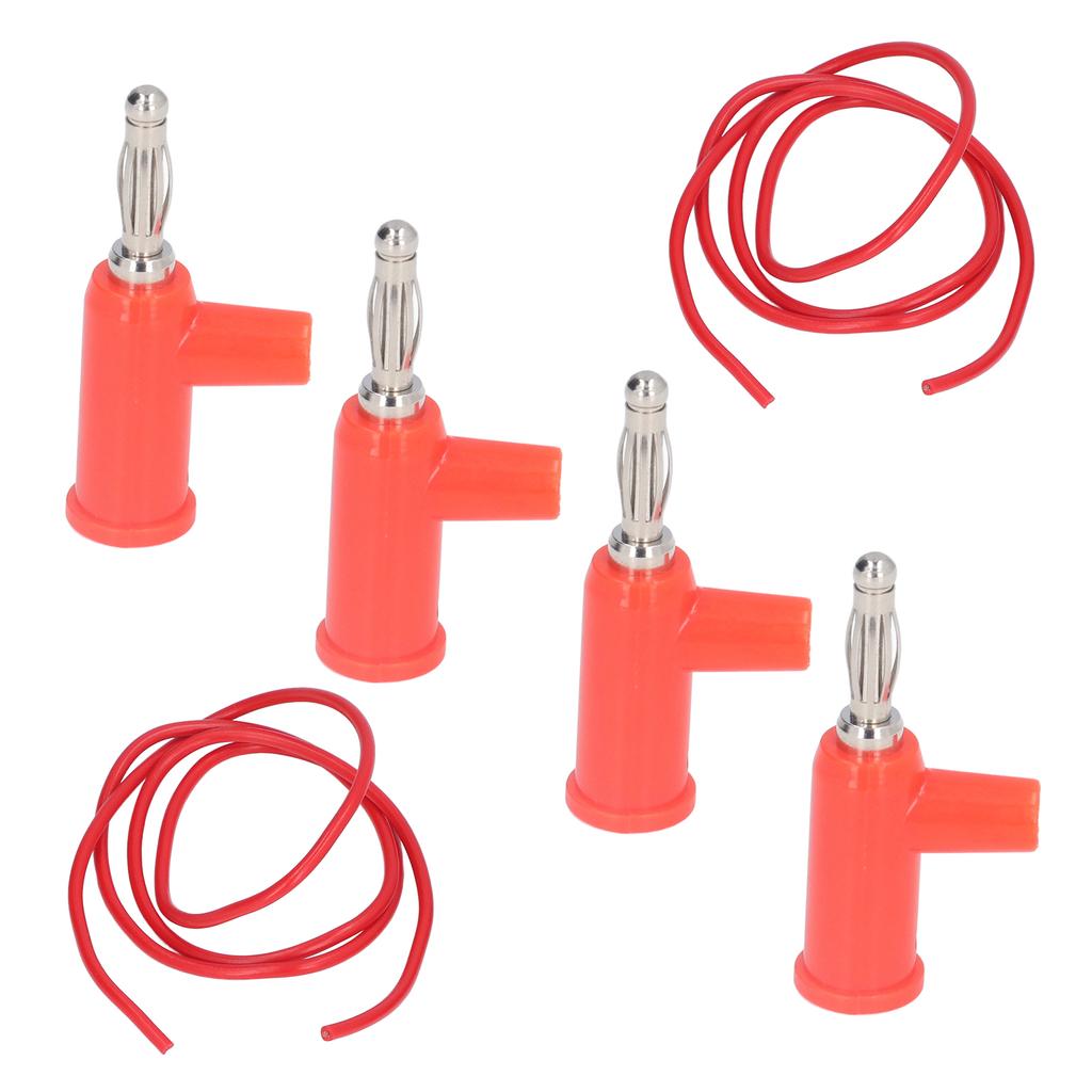 10 Set Banana Plug Test   Kit 4mm Banana Plug 1mm² Test  S Set for Electrical Testing Red