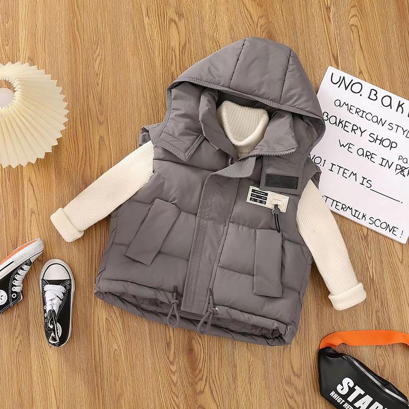 Children's Casual Cotton Vest Spring and Autumn Boys and Girls Down Cotton Vest