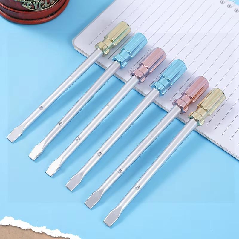 2Pcs Wrench Hammer Simulation Screwdriver Neutral Pen Set Durable High-value Stationery Cute Creative Office Supplies