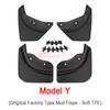Upgraded Mud Flaps for Tesla Model Y Juniper Model 3 YL 2025 2026 Accessories Mudguards Fender Anti-Sand Guard Protector Cover
