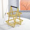 Portable Fruit Bowle Basket for Kitchen Organizer Storage Fruits Vegetable Bread Snacks, Detachable Metal Rectangle Basket