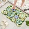 Small Fresh Flower Bathroom Floor Mat Hot-selling Imitation Cashmere Floor Mat Household Bathroom Door Absorbent Foot Mat