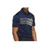Adidas Golf Series Casual Versatile Soft Skin-Friendly Striped Nautical Polo Shirt Men Polo Shirts Navy-Blue JF8981