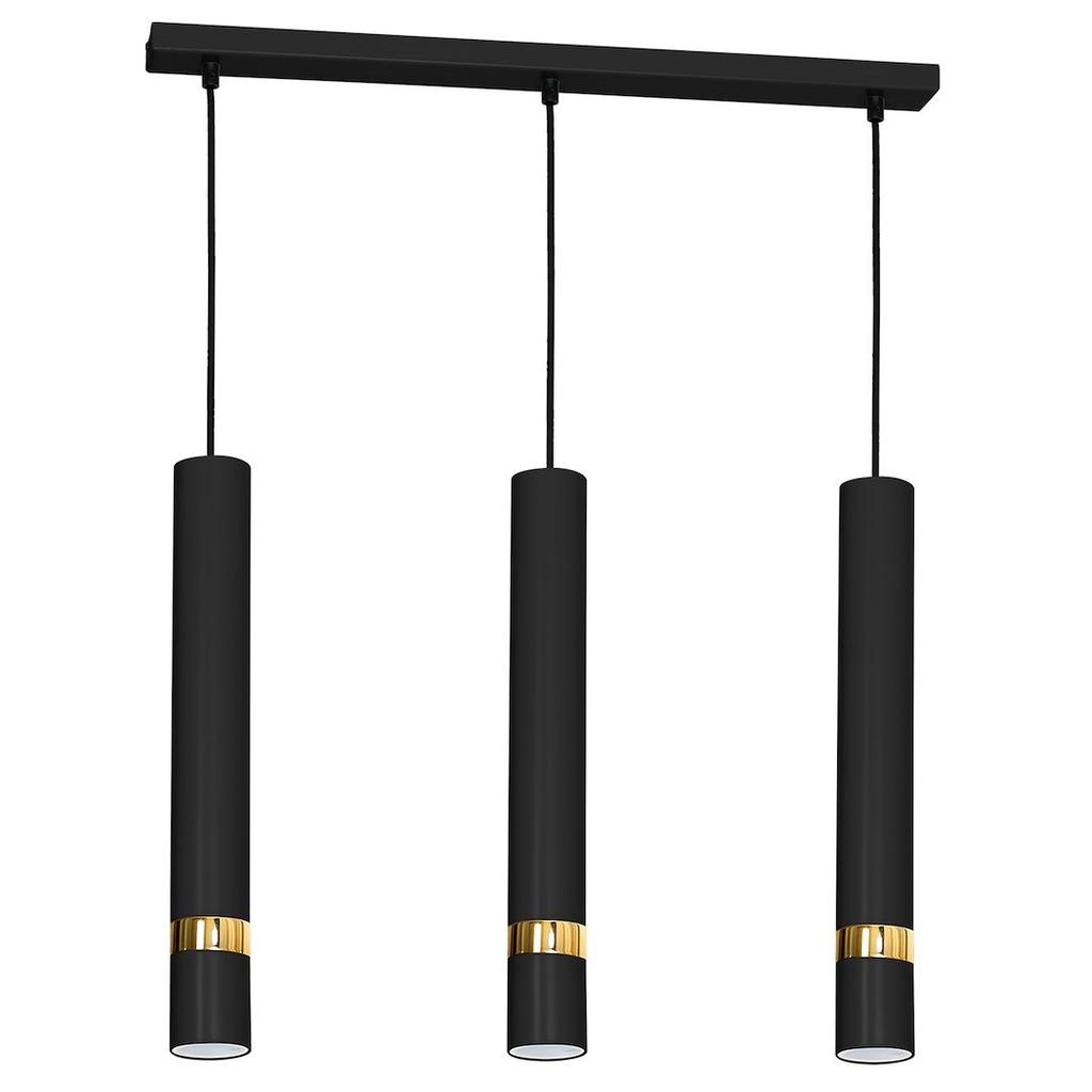 Lampa Wisząca Joker 3 Gu10 Czarny  Milagro Mlp6080