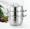 Nerezový parní hrnec s velkou kapacitou: Protiopaření, Vícevrstvý design pro vaření & dušení