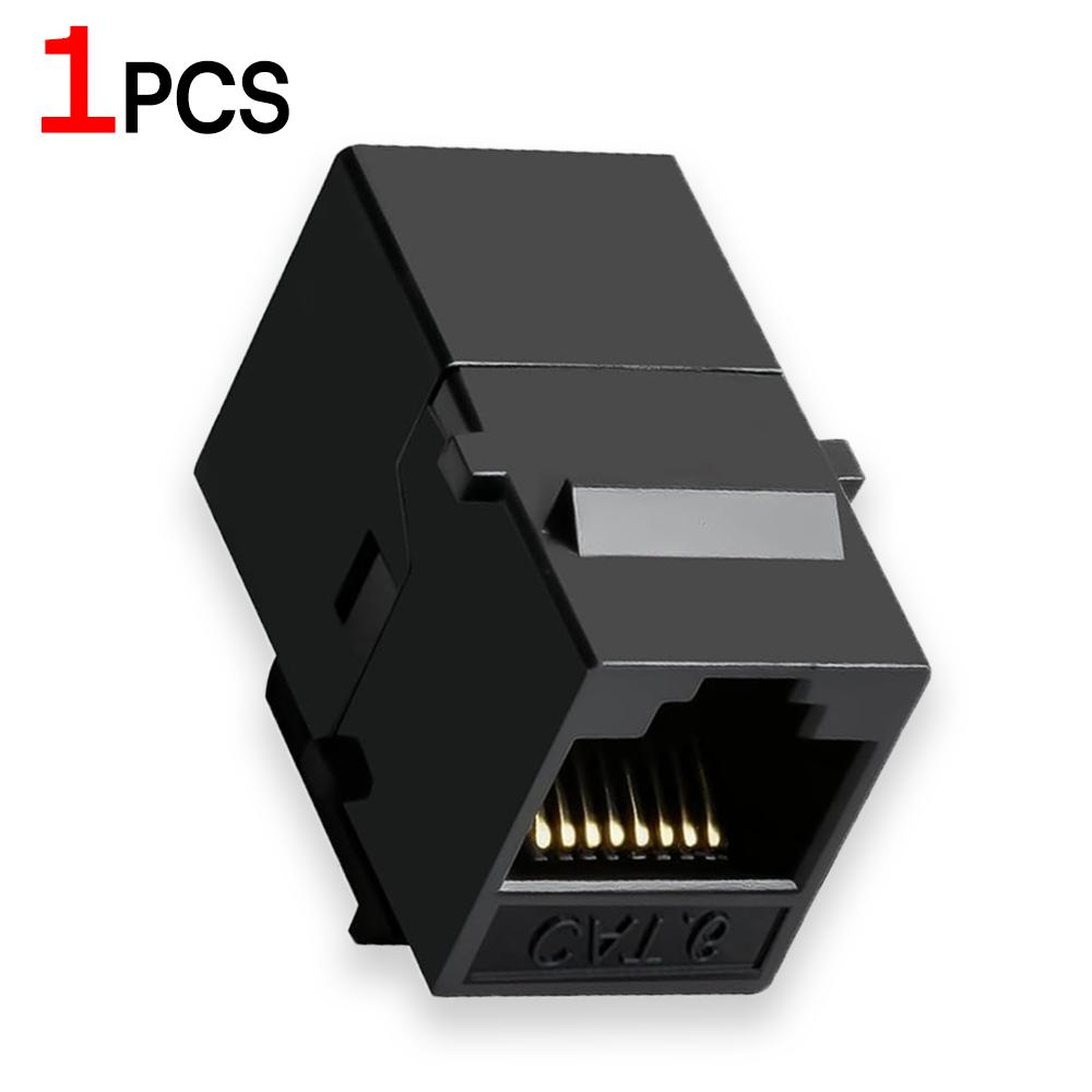25-1Pcs RJ45 CAT6 Ethernet Coupler Connectors Keystone Jack RJ45 Cat6 Straight-Through Keystone Module Extender Adapter Couplers Cat6 Connector