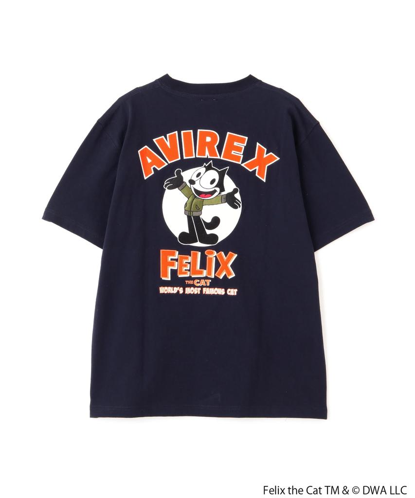 Avirex FELIX EMBROIDERY LOGO XL T-SHIRT, Men's (120), Navy, 783-5134035