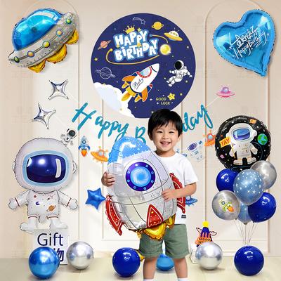 Children'S Birthday Scene Decoration Ten-Year-Old Happy Party Ritual Balloon 10-Year-Old Boy Background Wall