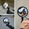 2pcs Adjustable & Rotatable Bike Rearview Mirrors - Enhance Road Safety, Fit, Black PVC Bicycle Mirror