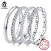 Orsa Jewels Sterling Color Rings Women Classic Round Full Pave Aaa Girls Cubic Cubic Zircon Engagement Bridal Gathering Bridal Band Rings