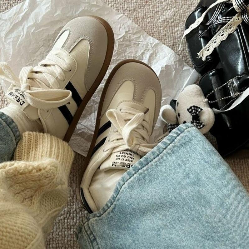 German Training Board Shoes Women's Big-head Spring Versatile Student Sports Forrest Gump White Sneakers