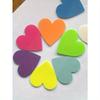 8 Blöcke, 160 Blatt Mini Herzförmige Transparente Haftnotizen mit 8 Fluoreszierenden Farben für Kreatives und Niedliches Schreibwaren