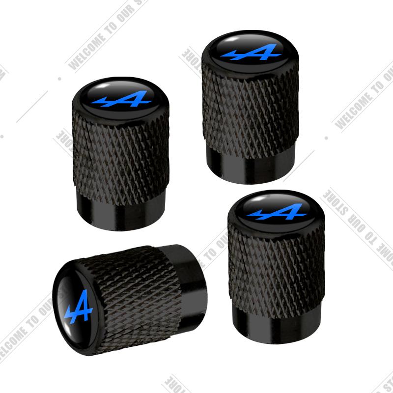 Auto CNC Aluminium Alpine A INITIALE PARIS Emblem für Austral Clio Scenic Megane Duster 4 Stück Reifenventil j47 Luftanschlussventilkappen
