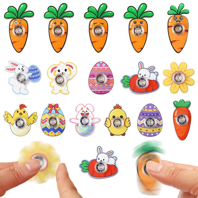

10/20Pcs Cartoon Bunny Eggs Fidget Spinner Easter Basket Filler Gift Fingertip Spinner Fidget Toy for Kids Birthday Party Favors 10Pcs