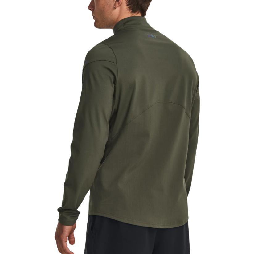 Under Armour Rush Coldgear Mock Long Sleeve Casual Shirt Men Tops Green 1366059-390