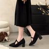 Inner Height Increase Retro Temperament Single Shoes Women's Shoes Spring and Autumn 2025 New Models with Skirt Design Mary Jane Shoes