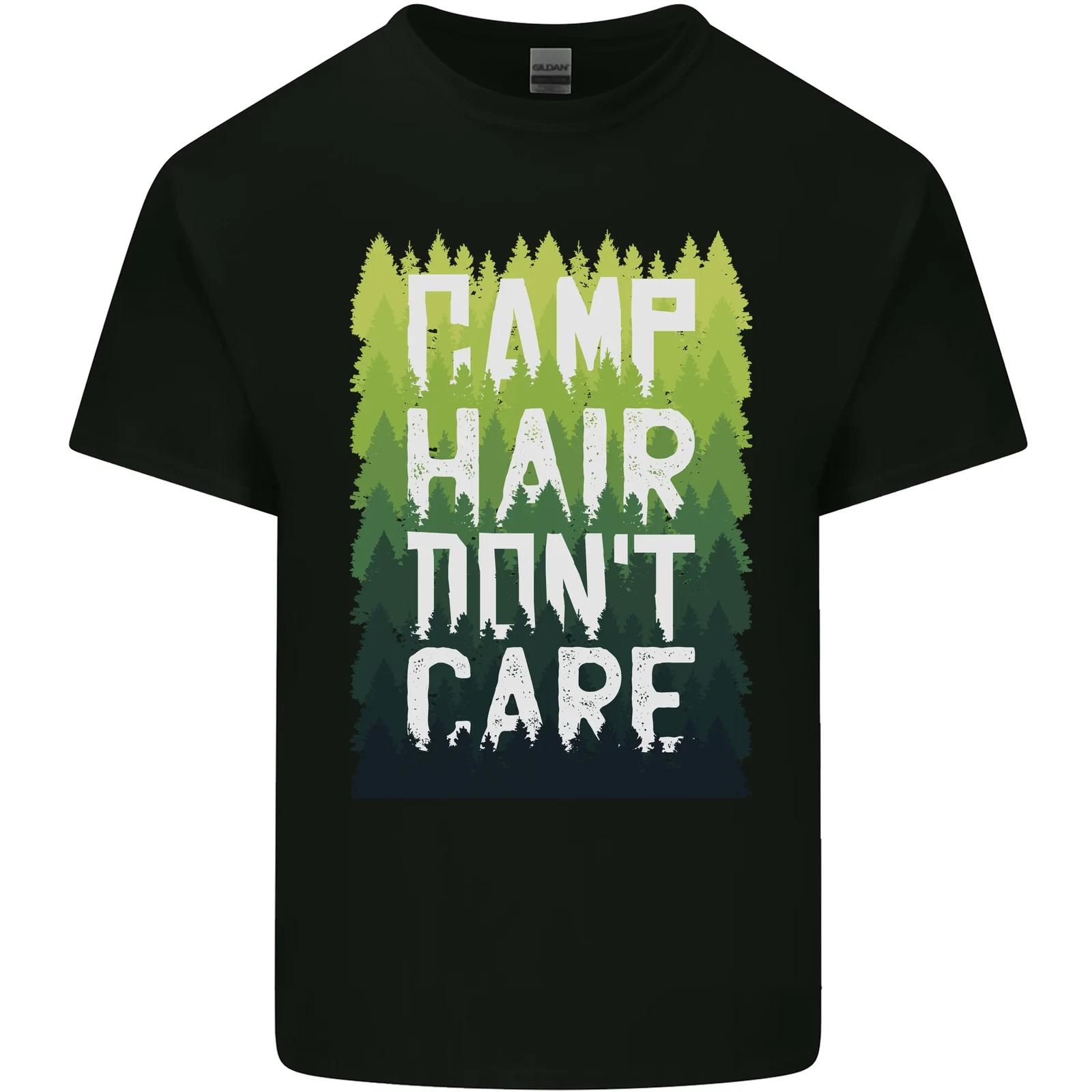 Camp Hair Dont Care Funny Camping Caravan Kids T-Shirt Childrens 2XL