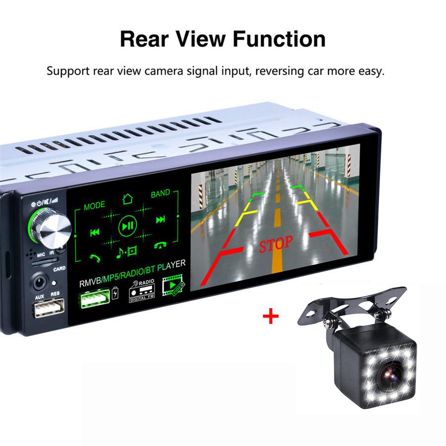4.1" Touch Screen Car Bluetooth MP5 Player AM FM RDS +12LED Rearview Camera Set