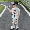 Nezha Clothing Boys' Set Summer 2025 New Western Style Baby Pi Handsome Clothes Summer Children's Tank Top Two Piece Set