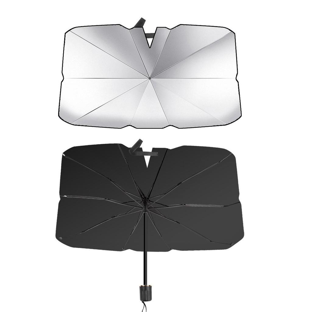 Multifunctional Silver-Coated Car Sunshade Umbrella for Windshield
