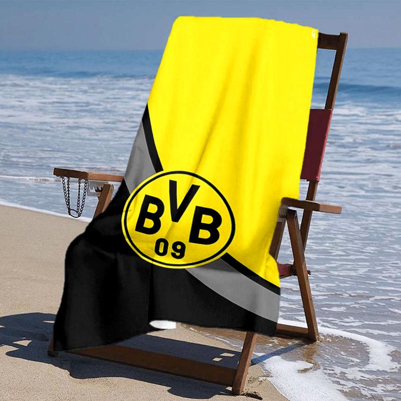 Proof Beach Towel with Borussia Dortmund Pattern - Soft,absorbent,quick-drying,machine Washable - Perfect for Swimming,camping,bathing