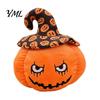 Creative Halloween Holiday Gift Pumpkin Plush Toy, Cute Wizard Hat Stuffed Animal Pillow for Smiling Plushie Sofa Bed, Spooky Home Decor Ornament