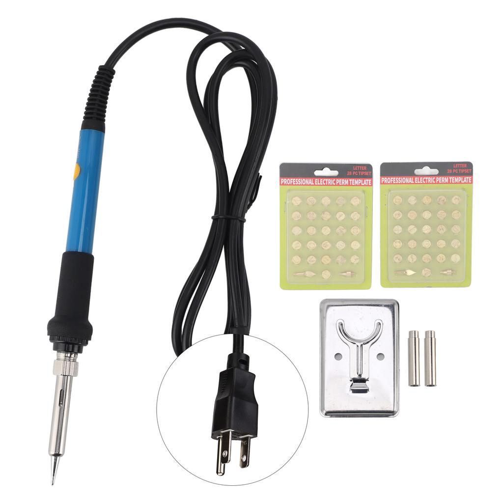 Electric Engraving Pen with Letter Number Molds Embossing Soldering Iron Set for  Wood Leather Pl