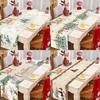 Christmas Ball Buffalo Plaid Table Runner Merry Christmas Decorations For Home Decor Xmas Table Flag Cover Gifts Happy New Year