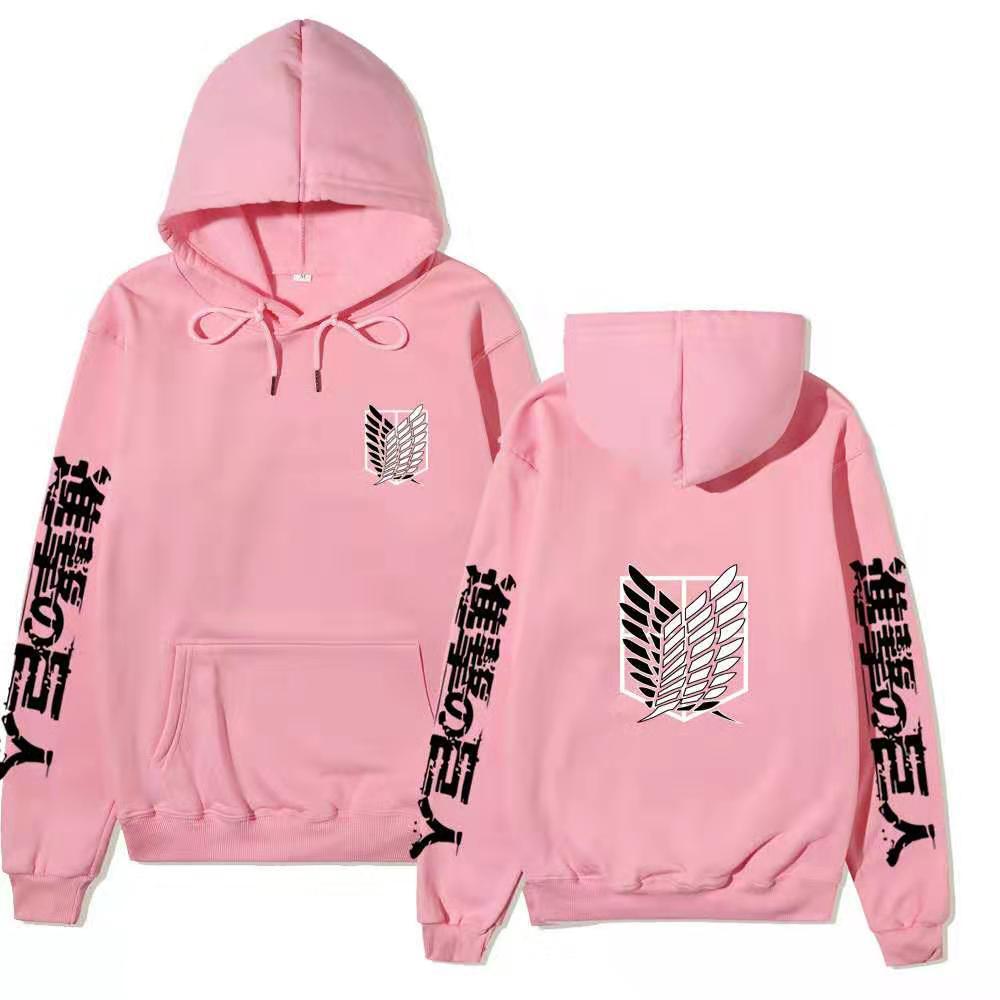 Attack on Titan Hoodie Unisex Fleece Sweatshirt Eren Mikasa Levi Character Print Autumn Winter Casual Pullover