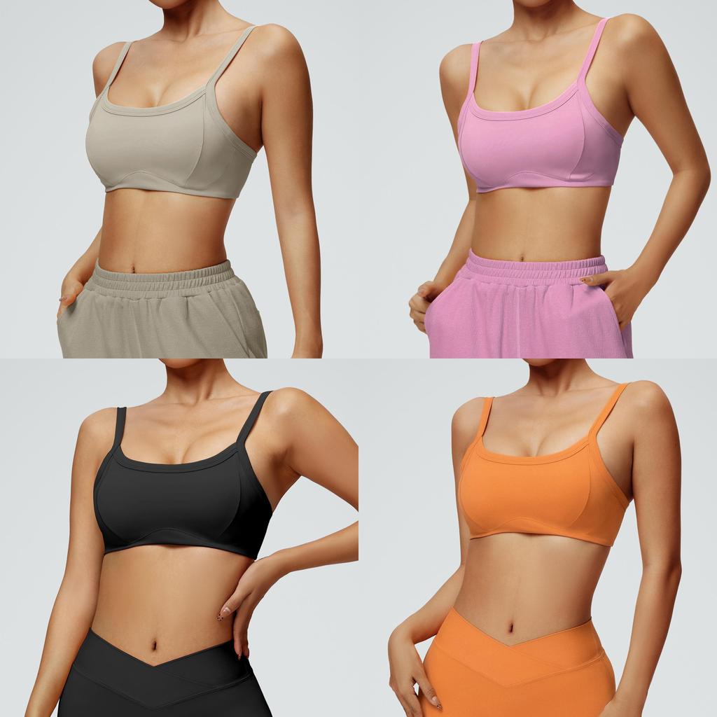 Nude Sports Bra With Removable Pads For Yoga And Running Enthusiasts
