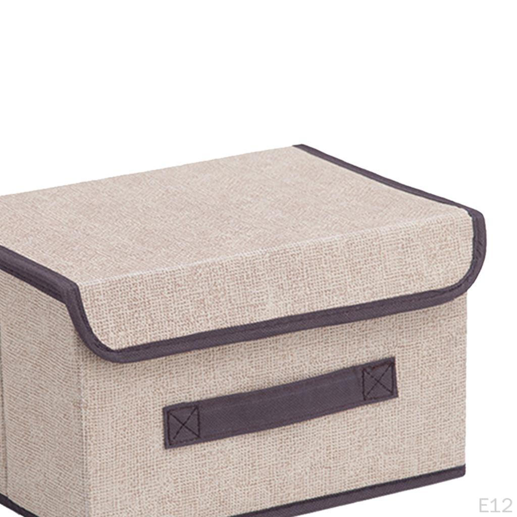 Faltbarer Aufbewahrungsbehälter mit Deckel, Stoff Dekorative Box Organizer Behälter Korb Würfel für