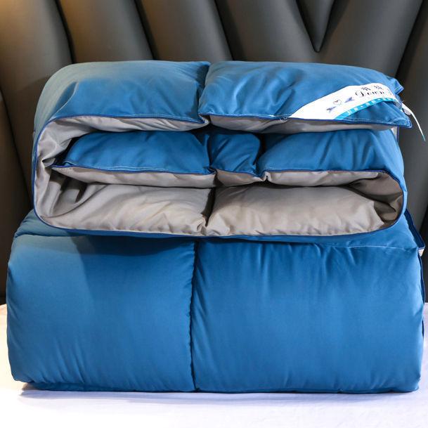 White Goose Down Duvet, Warm Winter Duvet Insert Quilted Bed Comforter, King, Queen, Full, Twin Size, Kid Bed, Patchwork Blanket