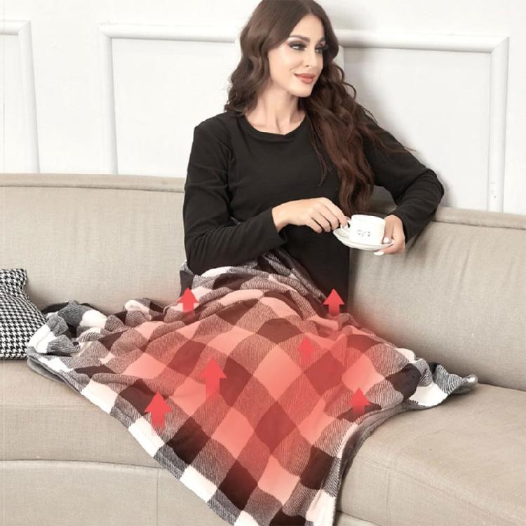 Lightweight Heated Shawl USB Powered Heating Pad 3-Gear Adjustable Scarf Warmth Neckerchief Capelet For Home Car Use