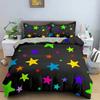 Husă de Plapumă Model Stele Huse de Plapumă cu Imprimeu Stele Colorate Pentru Dormitor Set de Lenjerie de Pat Single Twin Queen King Decor Acasă