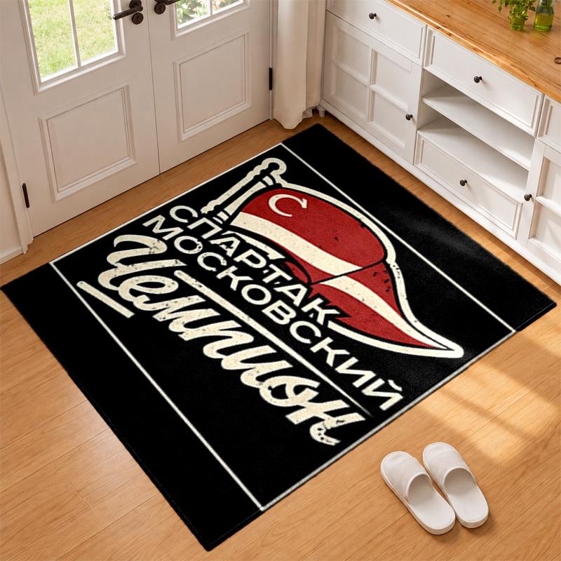 FC Spartak Moscow Carpet Door Mat for Living Room or Bedroom Protective Mat Under Chair Office Decoration Christmas Gift Birthday Present