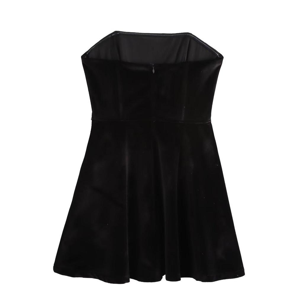 2024 Autumn/Winter High-End Velvet Jumpsuit Dress for Women