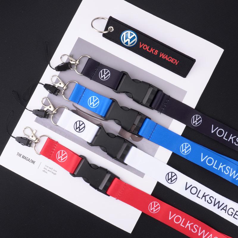 Car Lanyard Pass Work ID Mobile Neck Strap Keychain For VW Volkswagen Passat B5 B6 B7 B8 Polo Tiguan Golf Santana Touran GTI MK2 QQ8